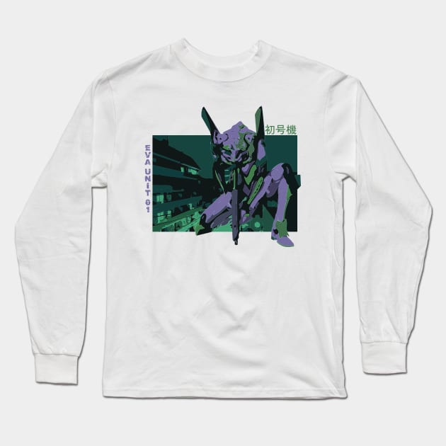 EVA UNIT 01 Long Sleeve T-Shirt by michrangel439